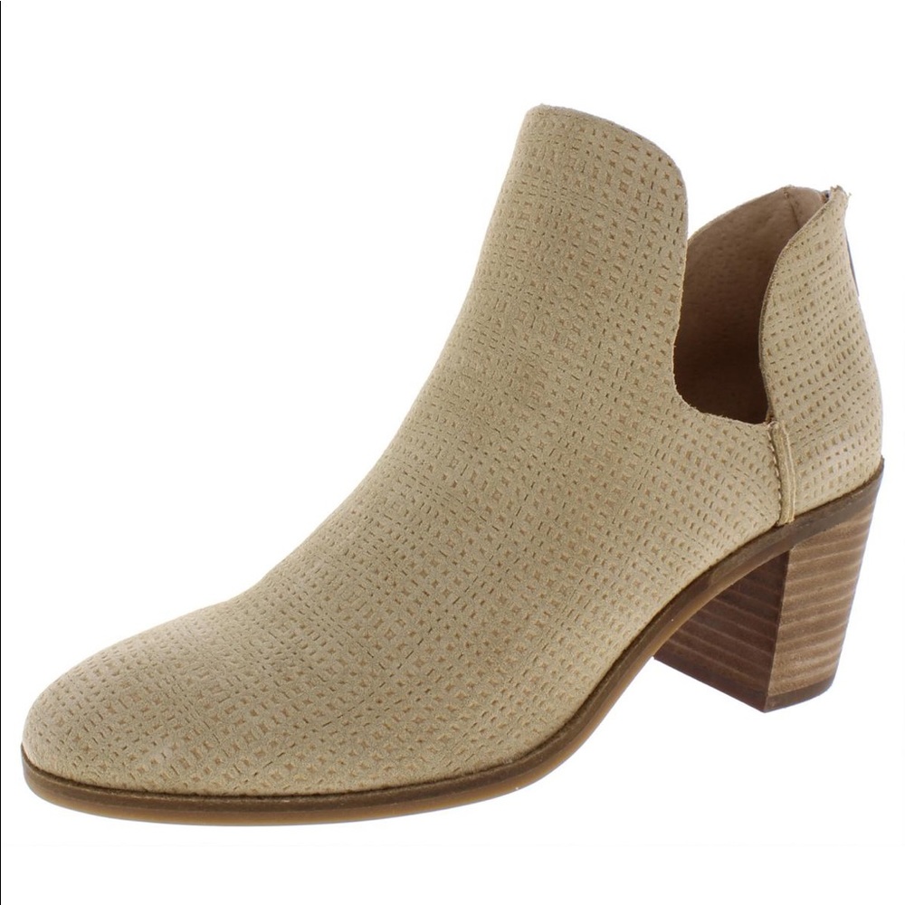 NIB Lucky Brand Powe Suede Cutout Ankle Bootie